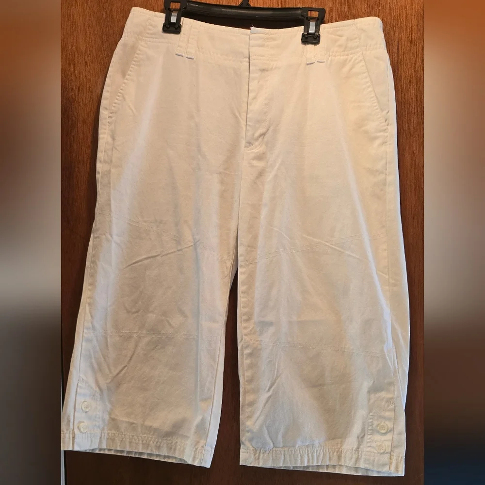 Dockers Womens White Capri/peddle Pushers Sz10 - Picture 2 of 9